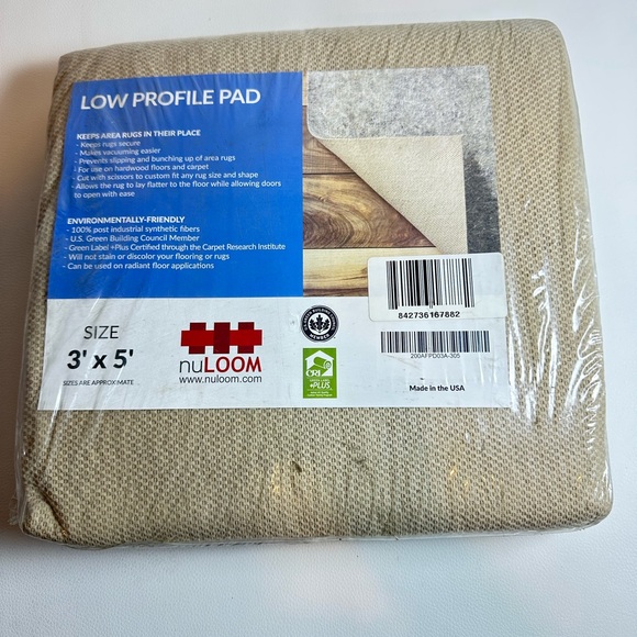 Nuloom Other - NuLoom Low Profile Rug Pad - 3x5 Cream